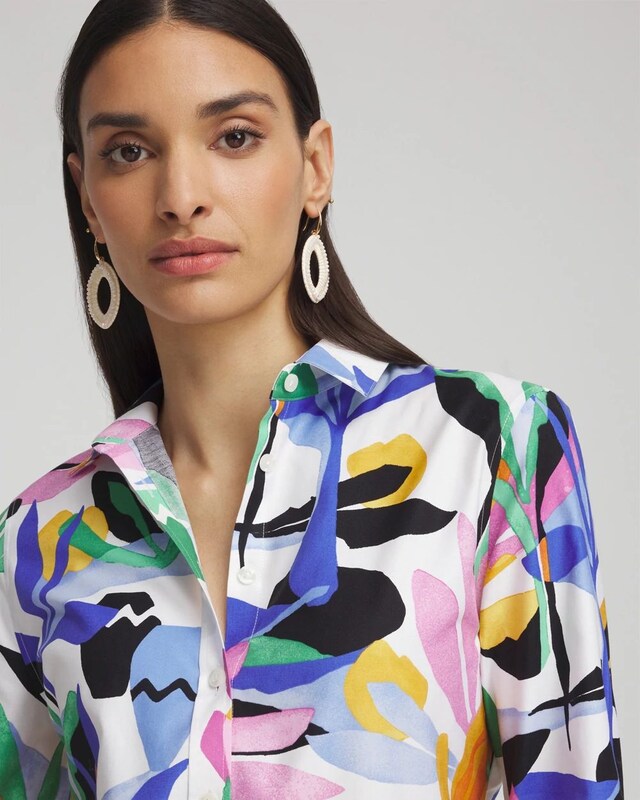 No Iron Stretch Tropical Shirt - image 4